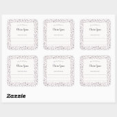 Pink Gray Leopardフレーム(名前蔵書票) スクエアシール (シート)