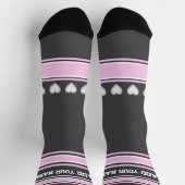 Pink, gray, white- Name heart Socks ソックス (上部)