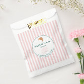 Pink Green Bakery Logo Product Packaging Bag フェイバーバッグ (封をした状態)