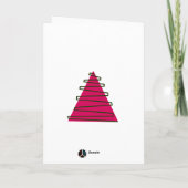 Pink & green Christmas tree カード (裏面)