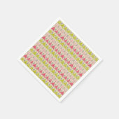 Pink & green Christmas trees スタンダードカクテルナプキン (角)
