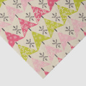 Pink & green Christmas trees 薄葉紙 (詳細)