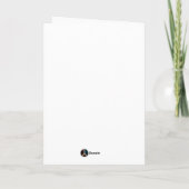 Pink & green Christmas trees with snowflakes カード (裏面)