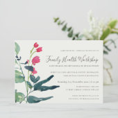 PINK GREEN FAUNA EUCALYPTUS WREATH WORKSHOP EVENT 招待状 (スタンド正面)