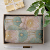 Pink & Green Floral Tissue Paper 薄葉紙 (ギフト)