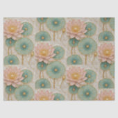 Pink & Green Floral Tissue Paper 薄葉紙 (正面)