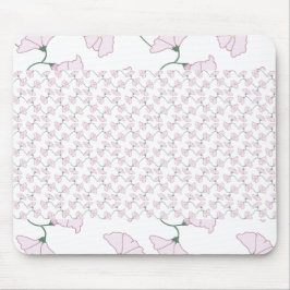 Pink Green Floral Vines Flowers Mouse Pads マウスパッド