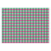 Pink Green Gingham Check Design  テーブルクロス (正面(横))
