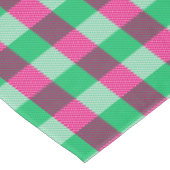 Pink Green Gingham Check Design  テーブルクロス (アングル)