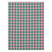 Pink Green Gingham Check Design  テーブルクロス (正面)