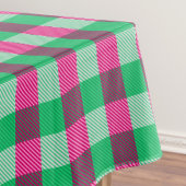 Pink Green Gingham Check Design  テーブルクロス