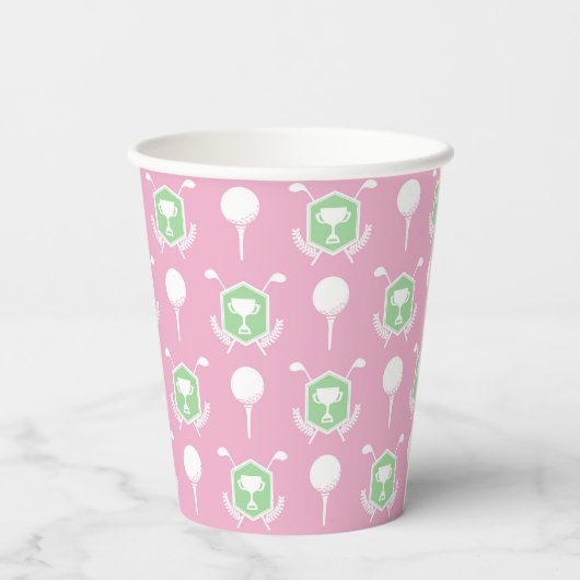 Pink & Green - Golf League Party Cup 紙コップ (裏面)