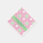 Pink & Green - Golf Party Tableware スタンダードカクテルナプキン (角)