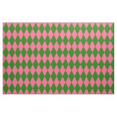 Pink Green Harlequin Checkered Design  ファブリック (ファットクウォーター)