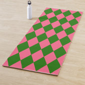 Pink Green Harlequin Checkered Design  ヨガマット