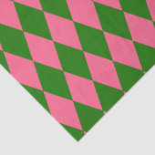 Pink Green Harlequin Checkered Design  薄葉紙 (詳細)