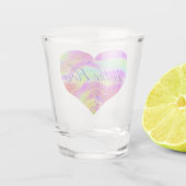 Pink Green Heart ショットグラス (裏面)