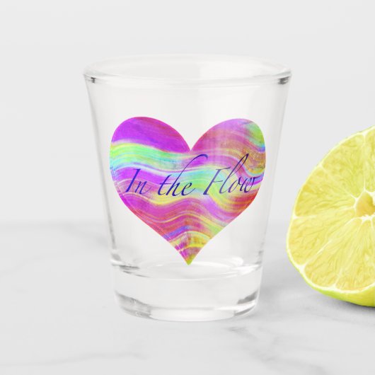 Pink Green Heart ショットグラス (正面)