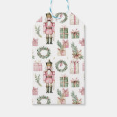 PINK & GREEN HOLIDAY NUTCRACKER FIGURES ギフトタグ (正面)