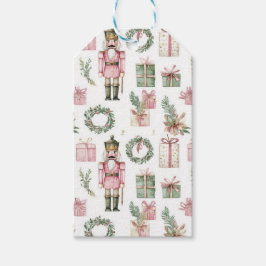 PINK & GREEN HOLIDAY NUTCRACKER FIGURES ギフトタグ