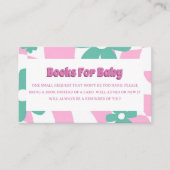 Pink & Green Modern Books for Baby エンクロージャーカード (正面)
