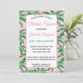 Pink & Green Palm Bridal Shower Invitation | Palm  招待状 (スタンド正面)