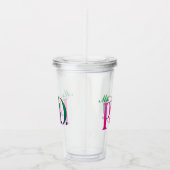Pink & Green PhD Acrylic Tumbler  アクリルタンブラー (右)