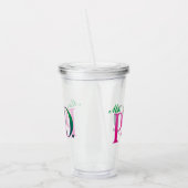 Pink & Green PhD Acrylic Tumbler  アクリルタンブラー (左)
