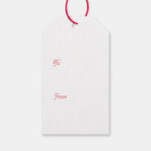 Pink Green Retro Pattern Photo Christmas ギフトタグ (裏面)