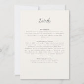 Pink Green Rose Petals Flowers Garden Wedding 招待状 (裏面)