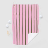 Pink Green Stripes ゴルフタオル (インサイチュ)
