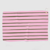 Pink Green Stripes ゴルフタオル (横)