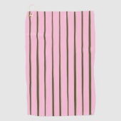 Pink Green Stripes ゴルフタオル (正面)