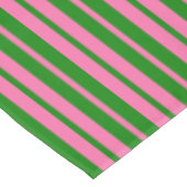 Pink Green Stylish Stripes Pattern Design  テーブルクロス (アングル)