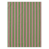 Pink Green Stylish Stripes Pattern Design  テーブルクロス (正面)