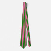 Pink Green Stylish Stripes Pattern Design ネクタイ (正面)