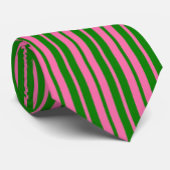 Pink Green Stylish Stripes Pattern Design  ネクタイ