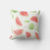 Pink Green Watermelon Fruit クッション (正面)