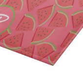 Pink &Green Watermelon Monogram カッティングボード (角)