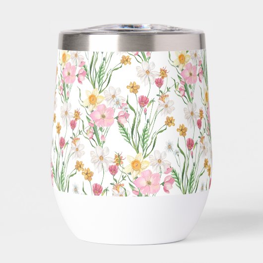 Pink Green Wildflower Watercolor (正面)