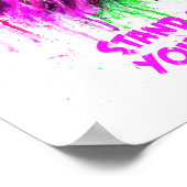 Pink & Green with Text Poster - Lion Print! ポスター (角)