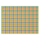 Pink Green Yellow Madras Plaid Design  テーブルクロス (正面(横))