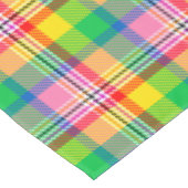 Pink Green Yellow Madras Plaid Design  テーブルクロス (アングル)