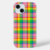 Pink Green Yellow Madras Plaid Design  Case-Mate iPhoneケース (裏面)