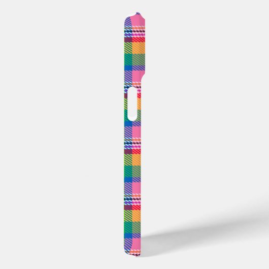 Pink Green Yellow Madras Plaid Design  Case-Mate iPhoneケース (裏面 / 右)