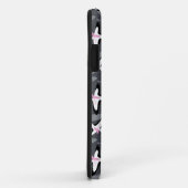 Pink grey modern abstract flowers Case-Mate iPhoneケース (裏面/右)