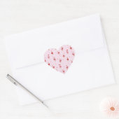 Pink Grid Cute Valentine Goose Pattern with Hearts ハートシール (封筒)