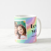 Pink Groovy Boho Rainbow Mothers day coffee mugs コーヒーマグカップ (正面右)
