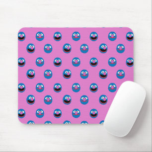 Pink Grover Face Pattern マウスパッド