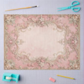Pink Grunge Antique Frame Decoupage 薄葉紙 (クラフト)
